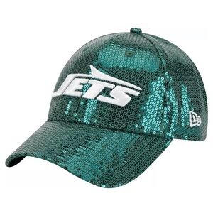 New Era Women's New York Jets Green Sequin 9Forty Adjustable Hat NFL